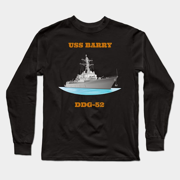 Barry DDG-52 Destroyer Ship Long Sleeve T-Shirt by woormle